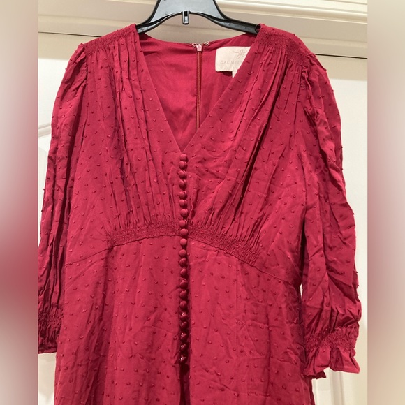 Gal Meets Glam Red MIDI Dress with long Sleeve Good condition - Picture 8 of 15